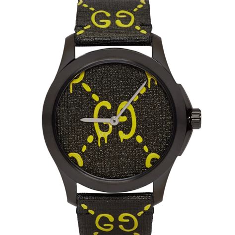 gucci watch gold black|Gucci ghost watch.